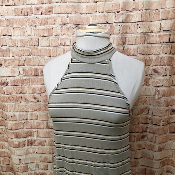 Charlotte Russe Dress Sleeveless Gray/Black/Yellow Size Small - Picture 3 of 10